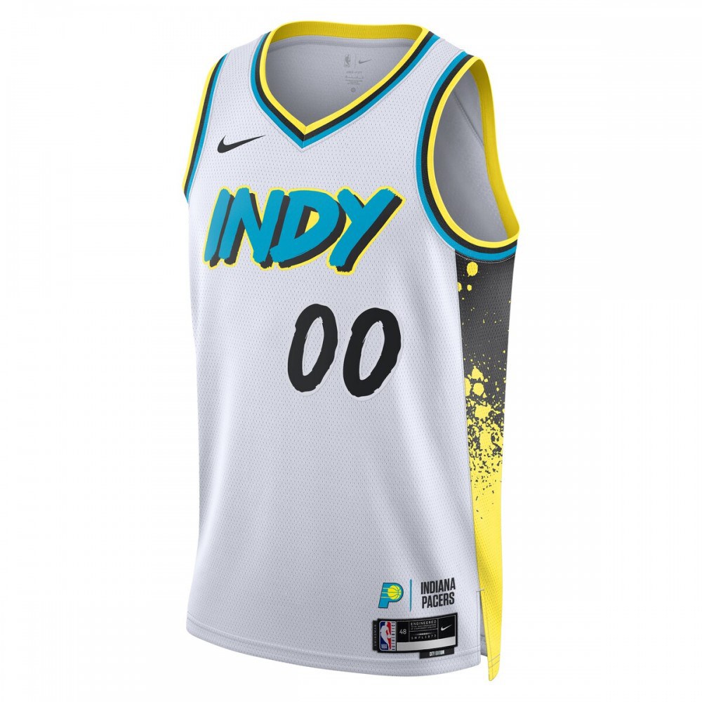 Indiana Pacers Unisex 2024/25 Custom Swingman Jersey - City Edition - White-Pro Kit Vault | Brand New 26/27 Sports Jerseys